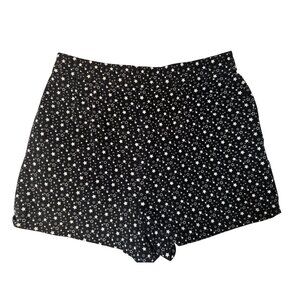 2/$30 Zara Small Trafaluc Collection Black With White Star Print Shorts